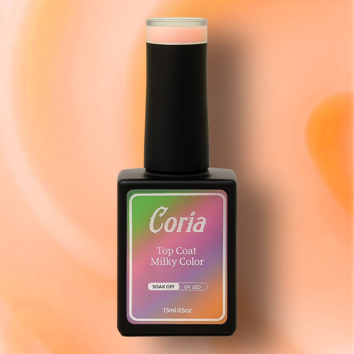 Top Coat Color Milky Orange Color Coria 15 ml 005