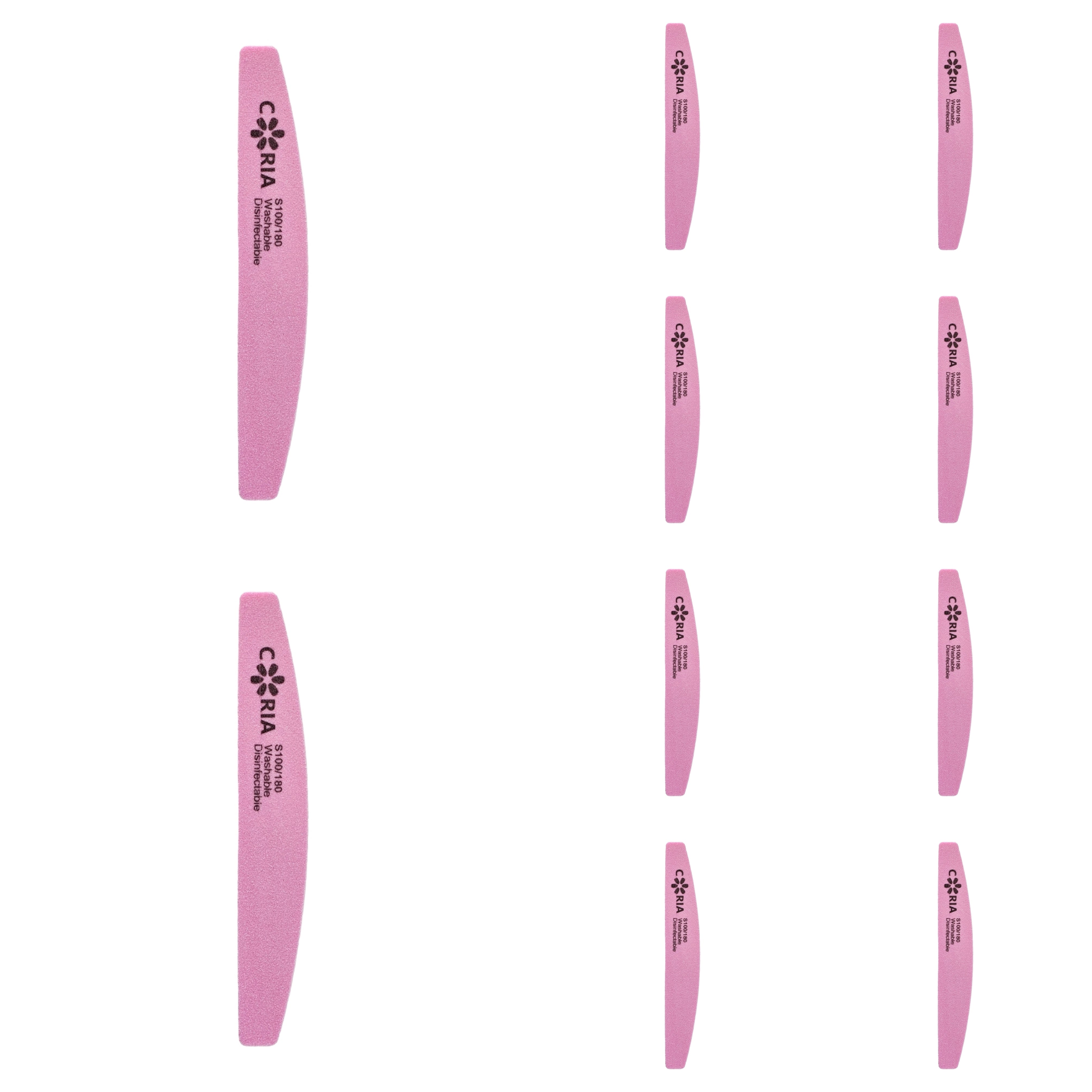 Set 10 Pila Buffer Coria 100/180 Pink