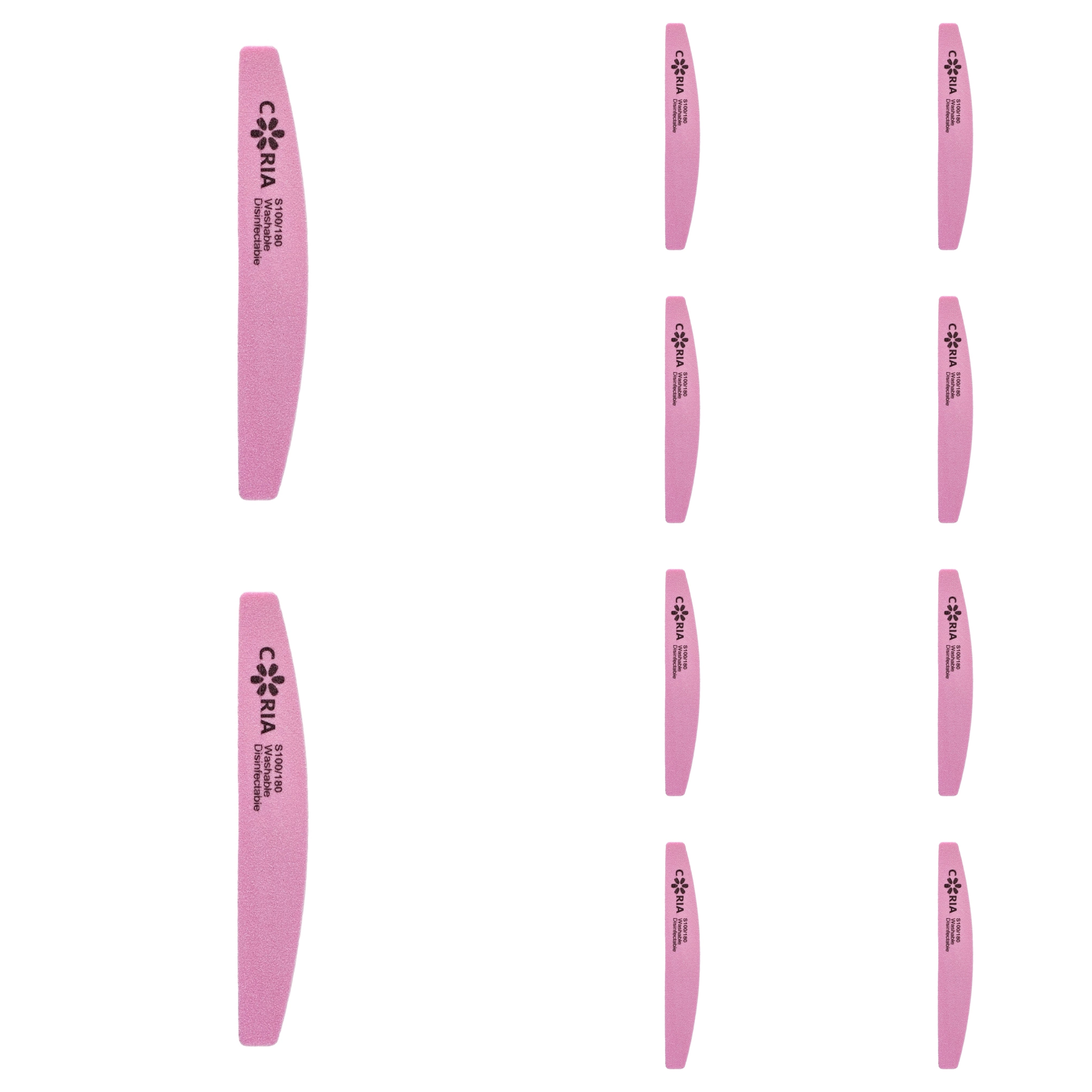 Set 10 Pila Buffer Coria 100/180 Pink