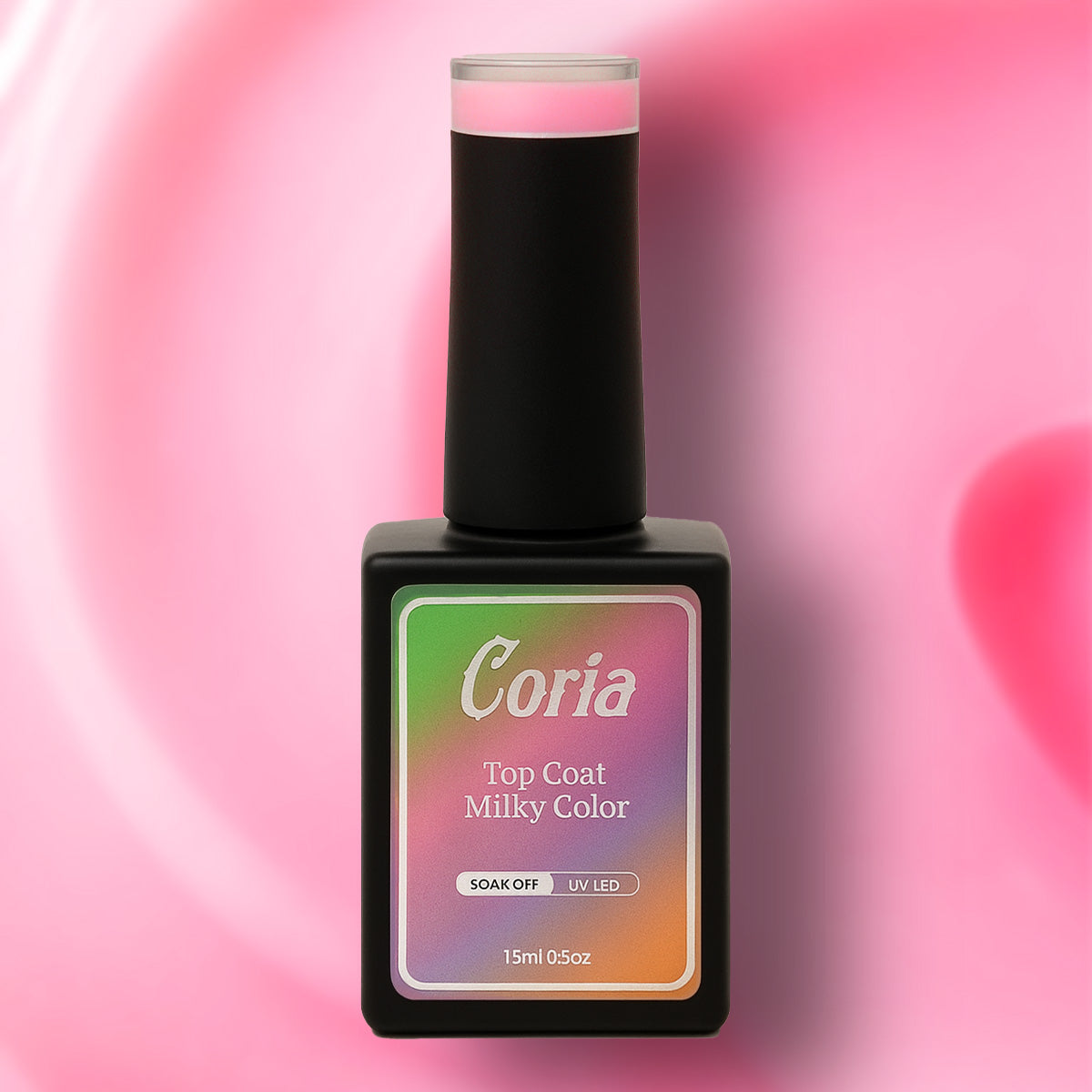 Top Coat Color Milky Pink Color Coria 15 ml 003