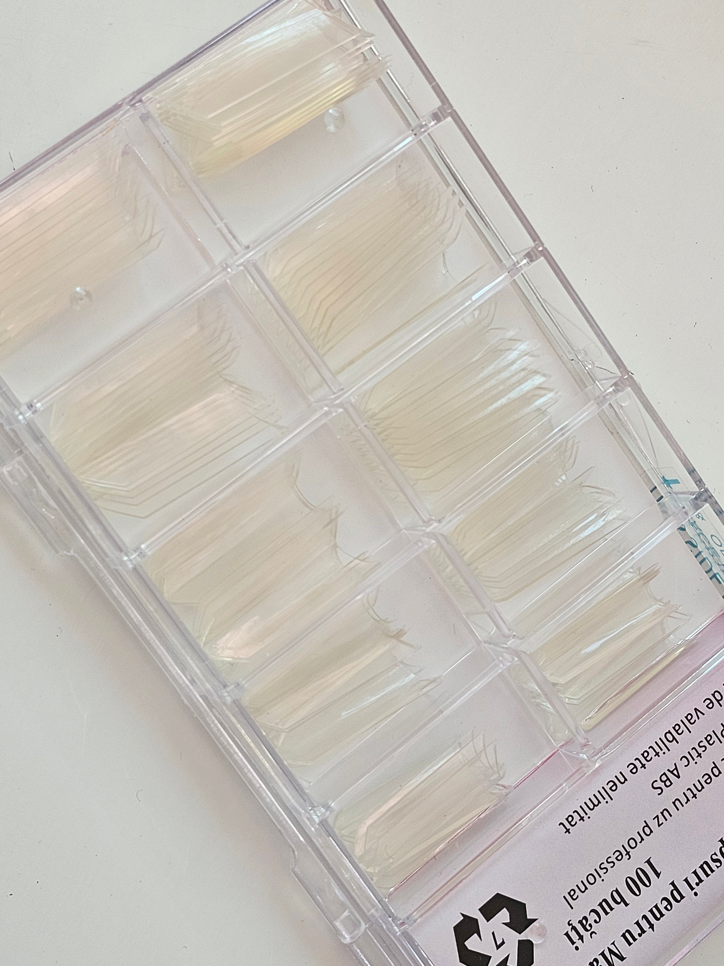 Set 100 Tipsuri unghii Edge Transparent