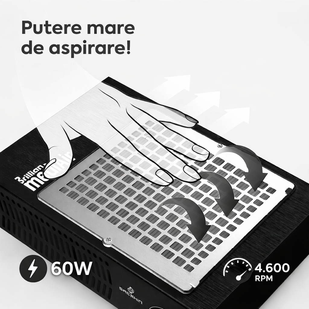 Aspirator Colector Praf MediAri by Saeshin (Negru), 60W