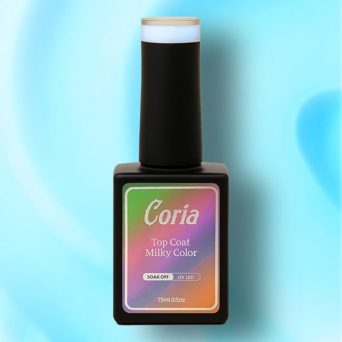 Top Coat Color Milky Blue Color Coria 15 ml 001