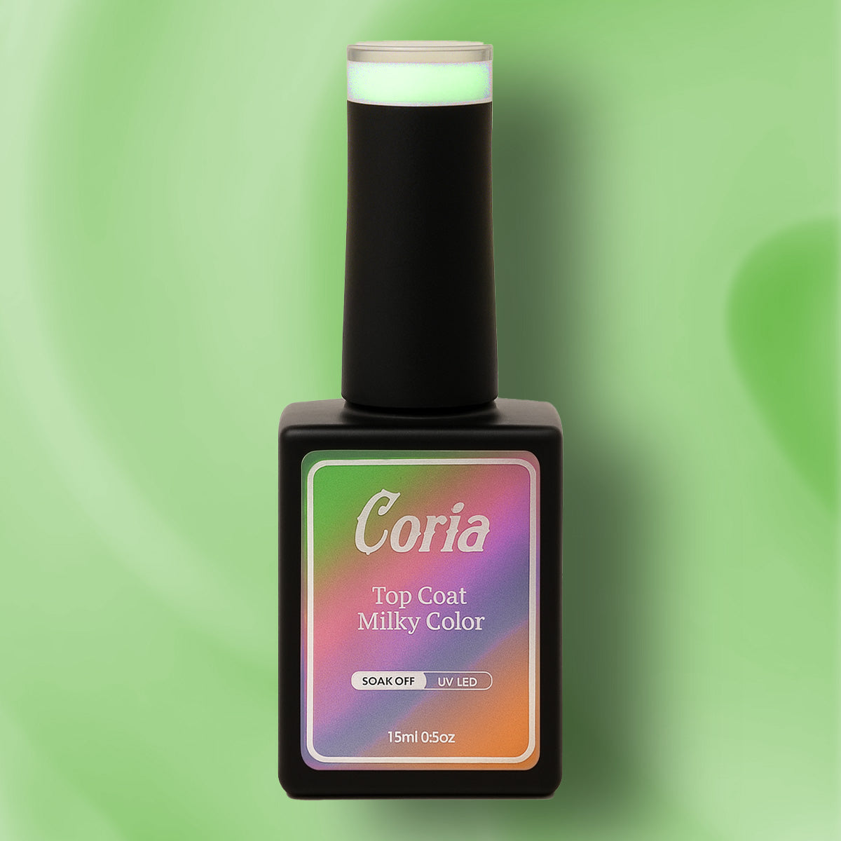 Top Coat Color Milky Green Color Coria 15 ml 002