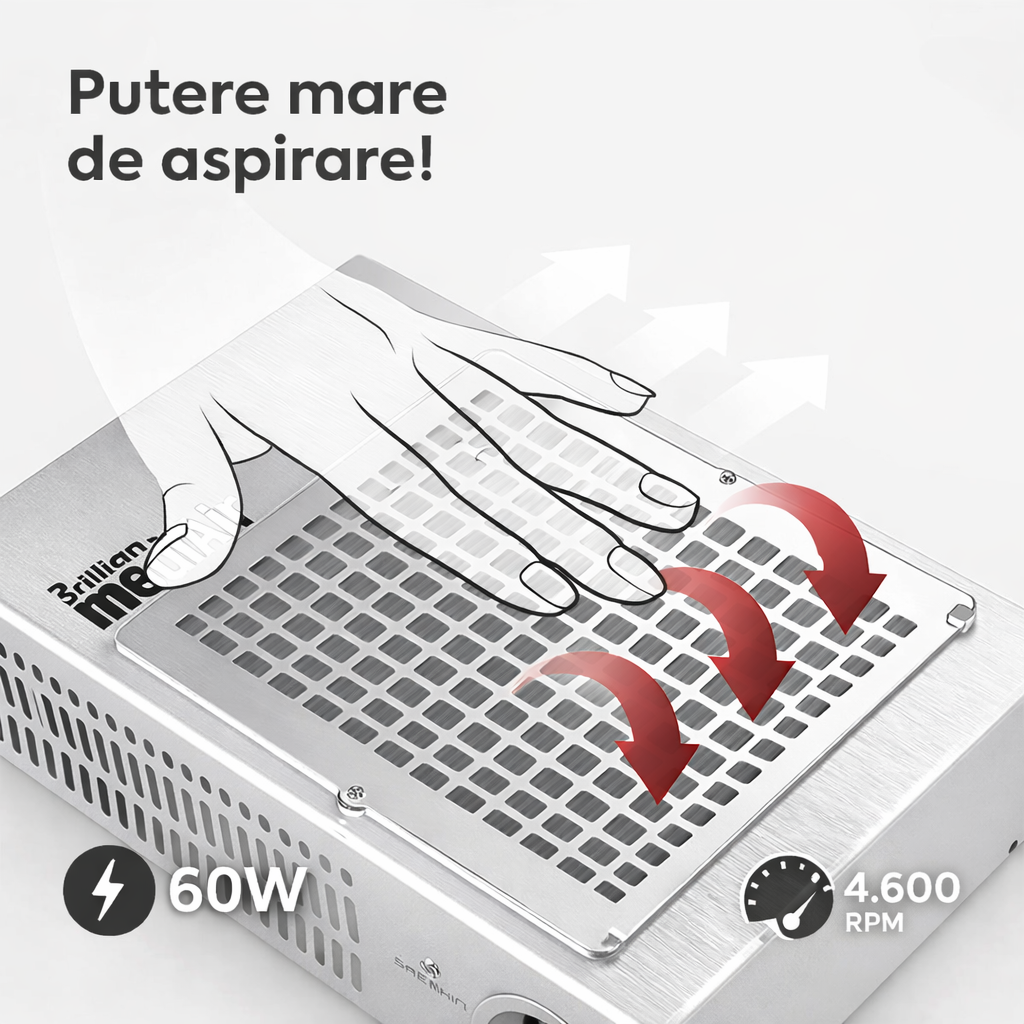 Aspirator Colector Praf MediAri by Saeshin (Argintiu), 60W