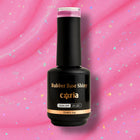 Baza Rubber Shiny Coria 030 Baby Pink, flacon 15 ml pe fundal roz