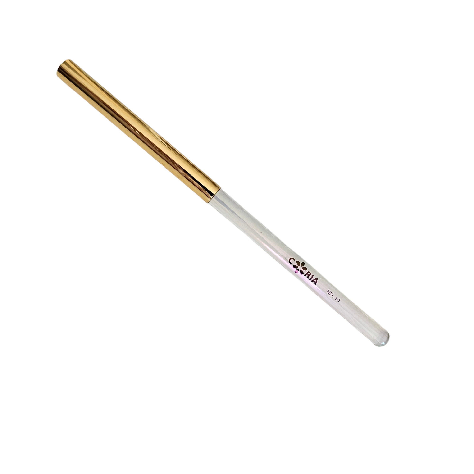 Pensula Oval Thick-Gel ,Polygel Coria nr10 Holographic /Gold 24k 7/10 mm