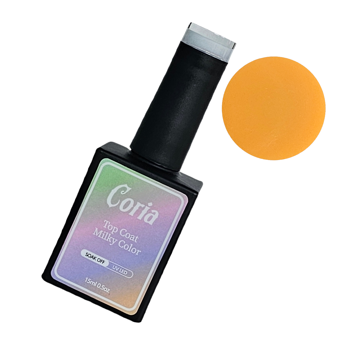 Top Coat Color Milky Orange Color Coria 15 ml 005