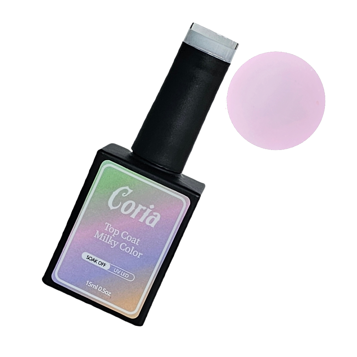 Top Coat Color Milky Baby Pink Color Coria 15 ml 006