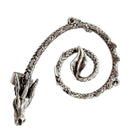 Cercel ear cuff Suprem Dragon, argintiu, dragon încolăcit