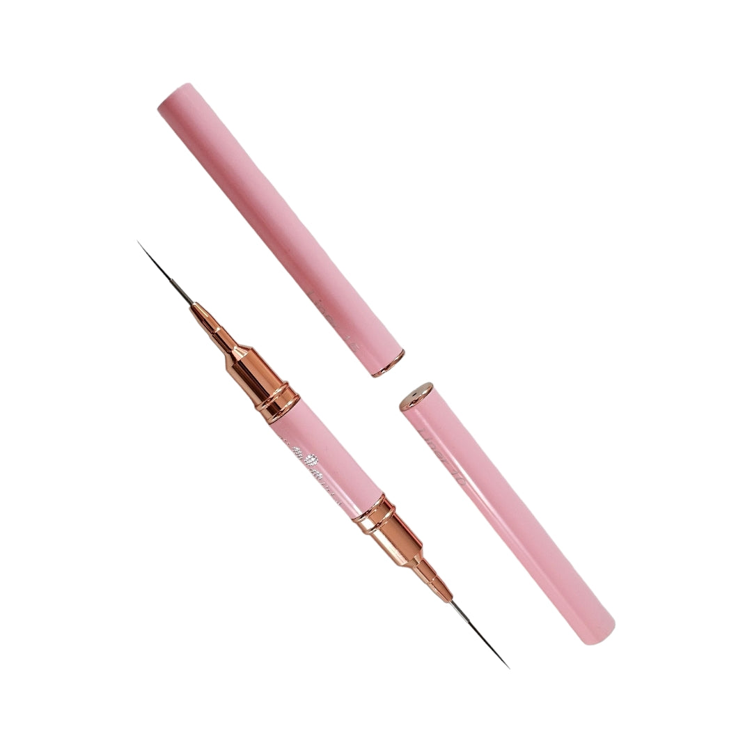 Pensula Dubla Nail Art Coria Light Pink 10mm/15mm