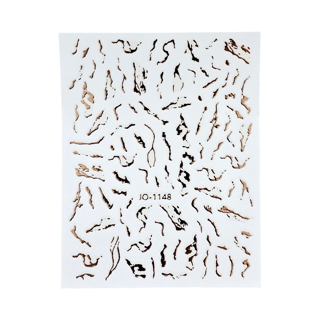 Sticker Unghii Abstract Gold Rose 1148