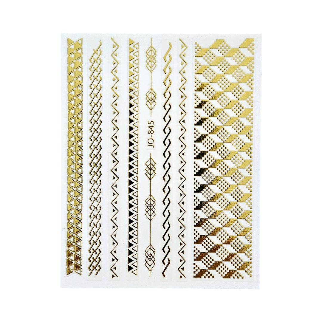 Sticker Unghii Decor Gold 845