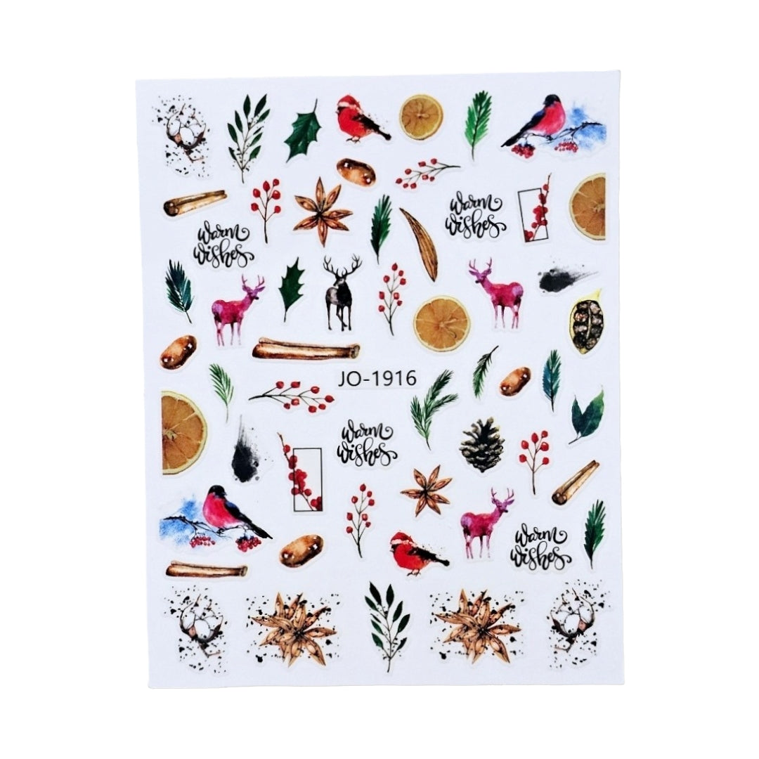 Sticker Unghii Decor Iarna 1916