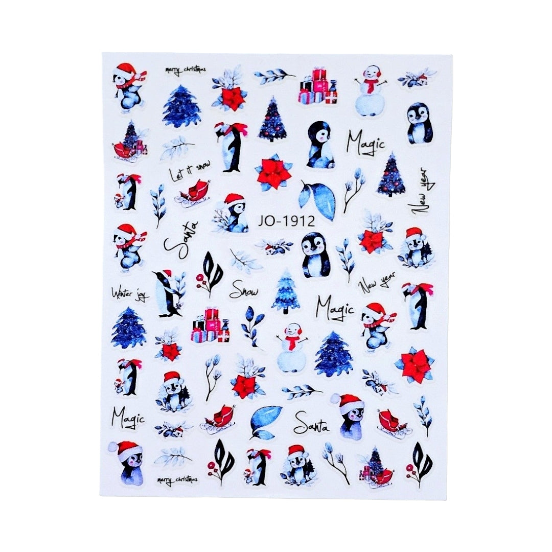 Sticker Unghii Decor Iarna 1912