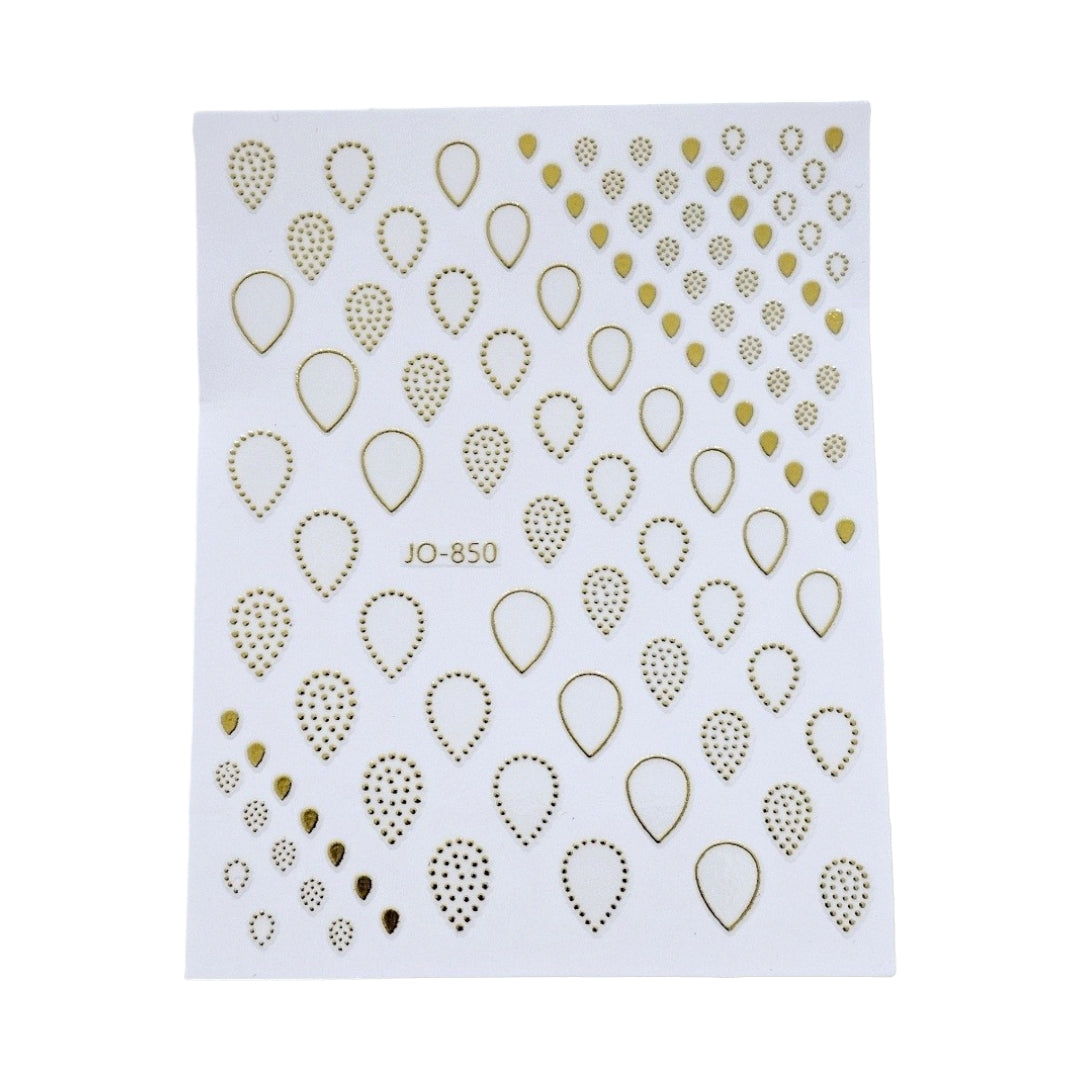 Sticker Unghii Decor Gold 850