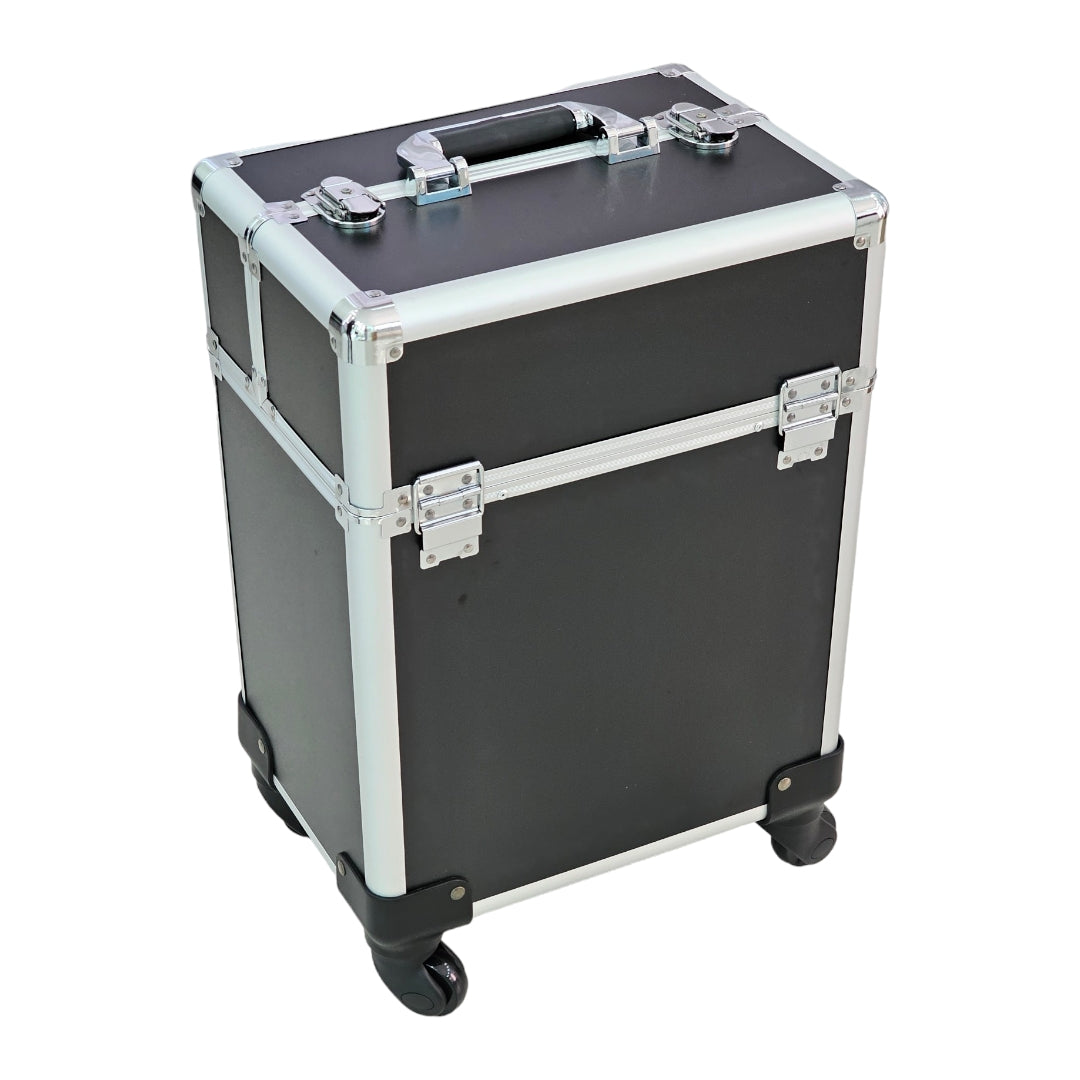 Geanta manichiura compartimentata Tip Troler Negru