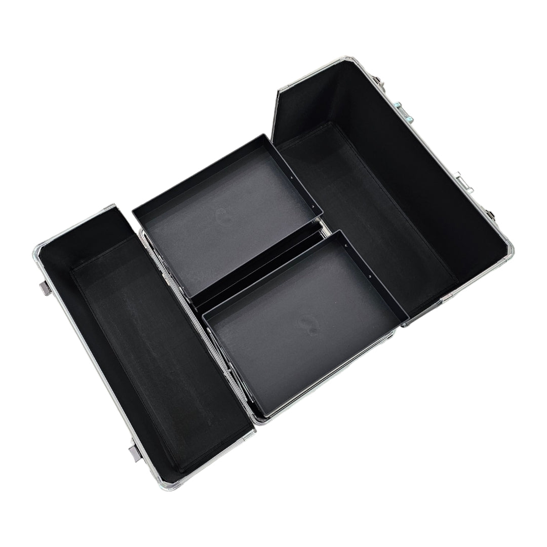 Geanta manichiura compartimentata Tip Troler Negru