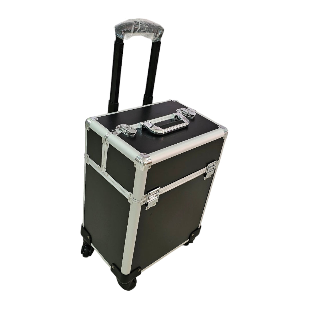 Geanta manichiura compartimentata Tip Troler Negru