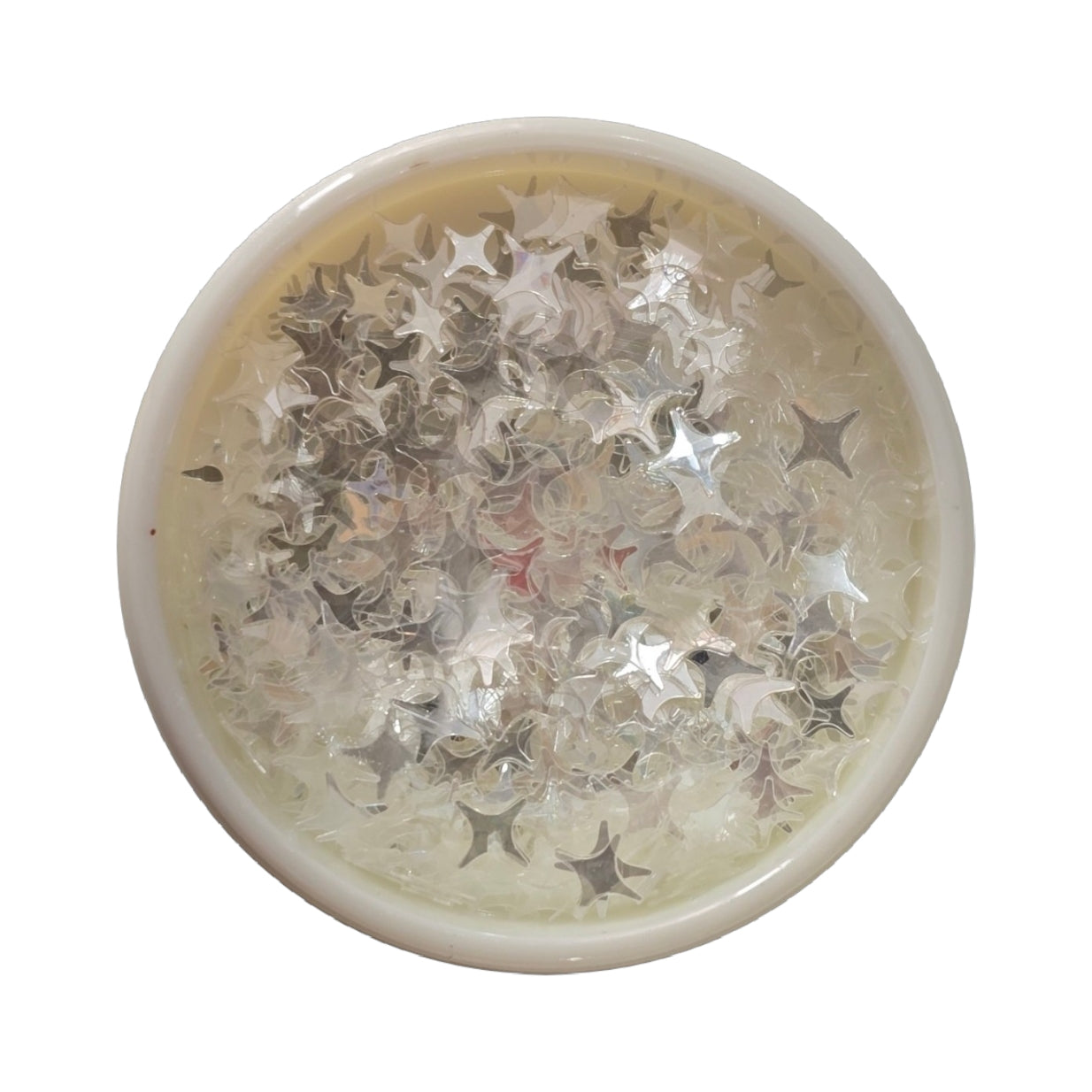 Decor Unghii Stelute White Perlat