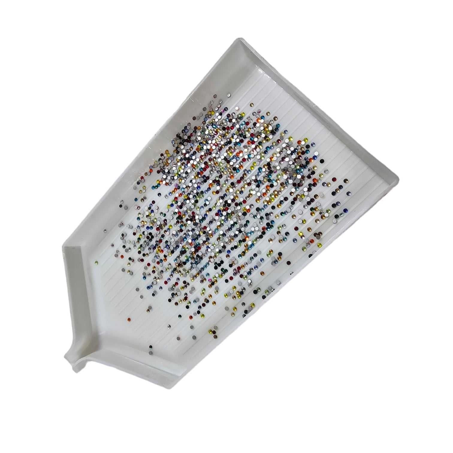 Organizator tavita pentru accesorii diverse (strasui,decoruri,glitter..etc) White