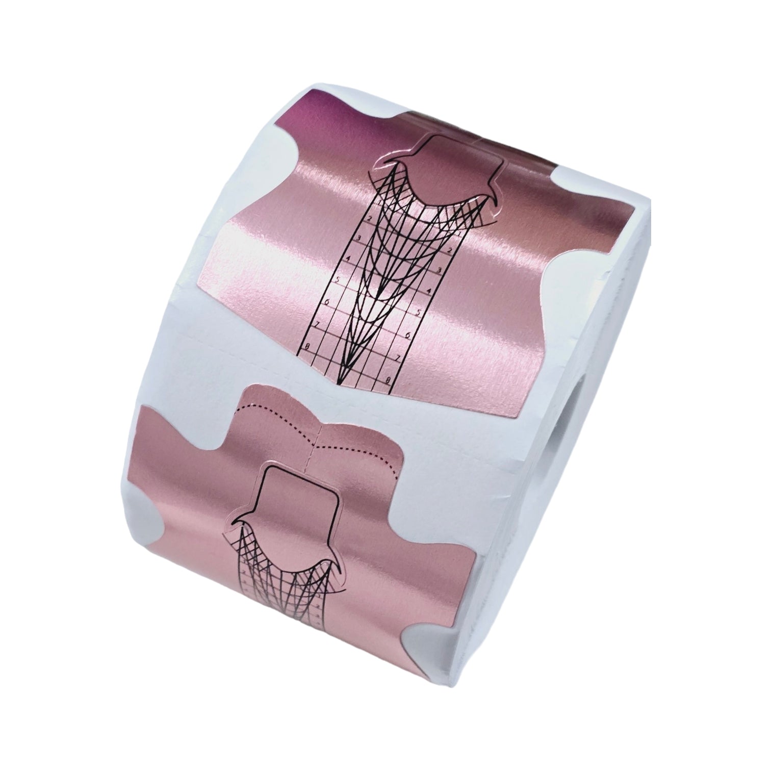 Sablon Unghii 300 buc,200g Aluminiu,Pink Metalic marime 8