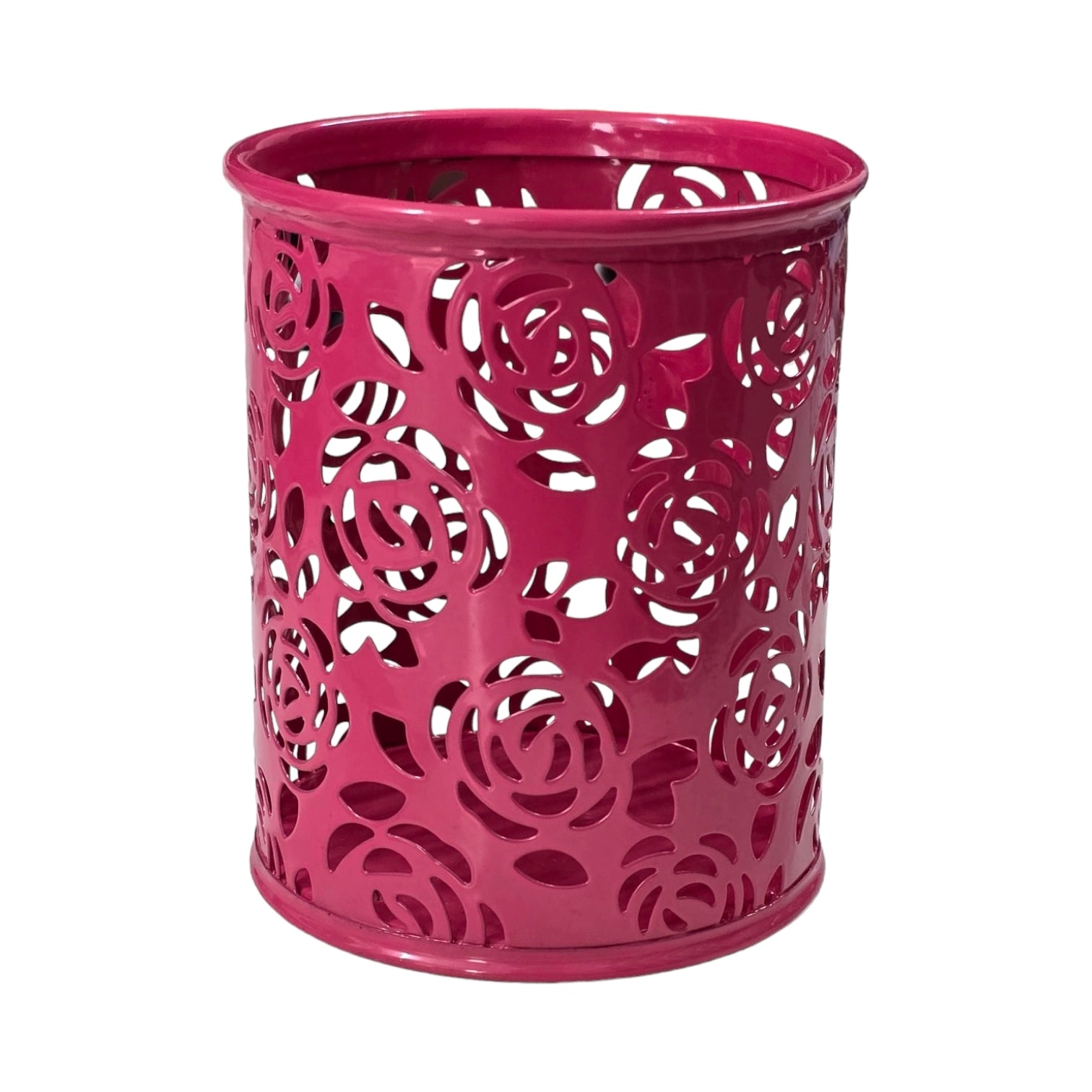 Suport Pensule Rotund Flower Stil Fucsia