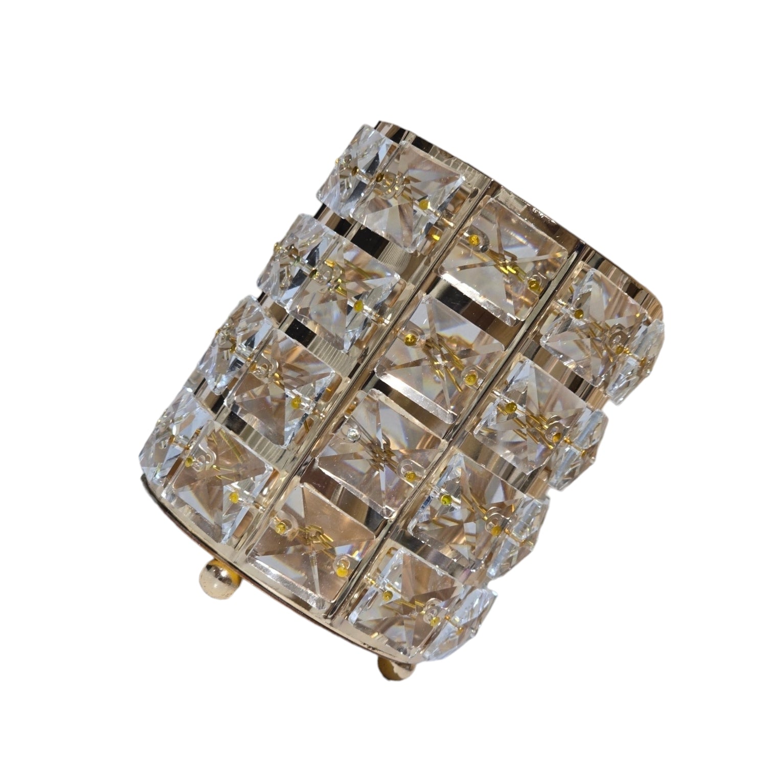 Suport pensule cu cristale Gold Luxury LOG