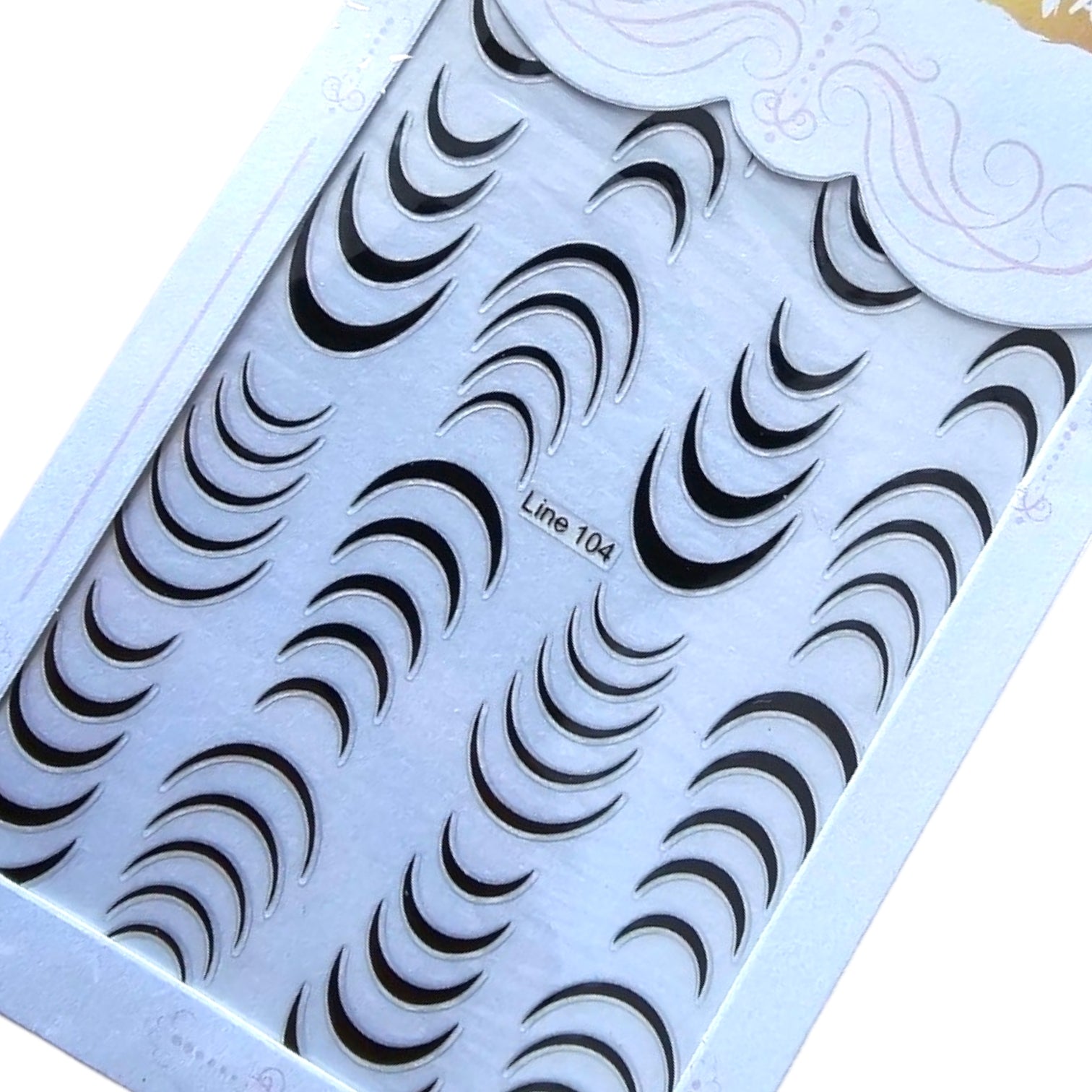 Sticker nail art Line 104 Black
