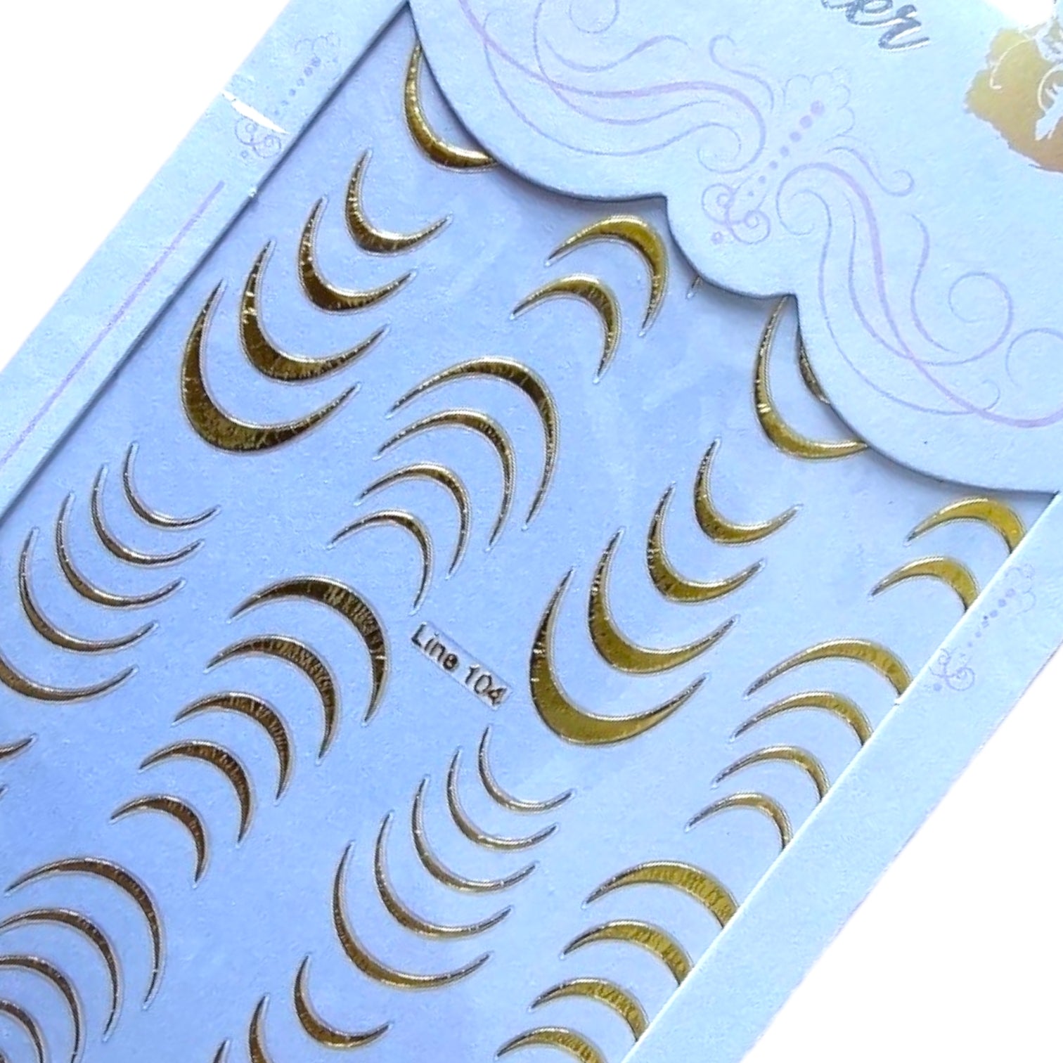 Sticker nail art Line 104 Gold