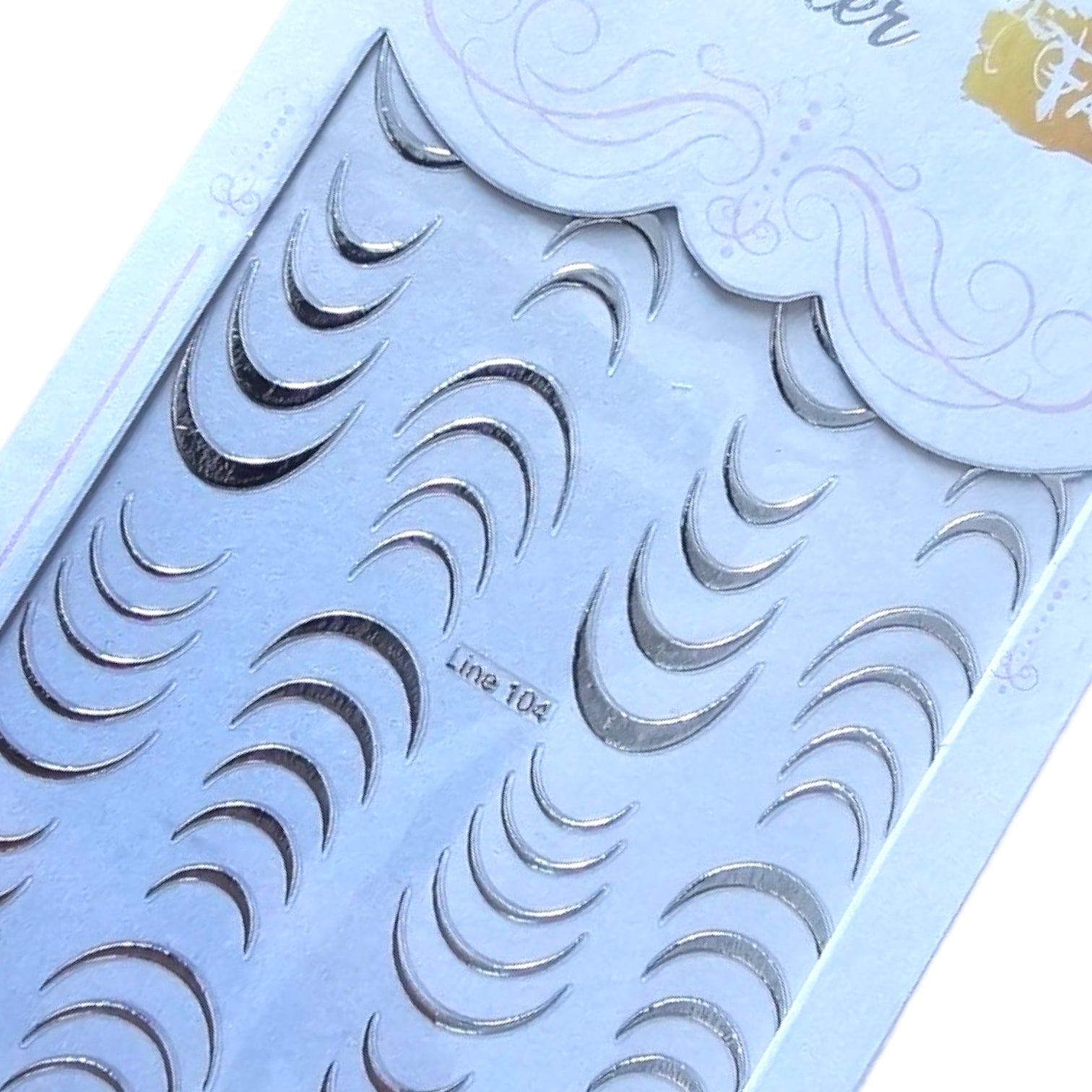 Sticker nail art Line 104 Silver