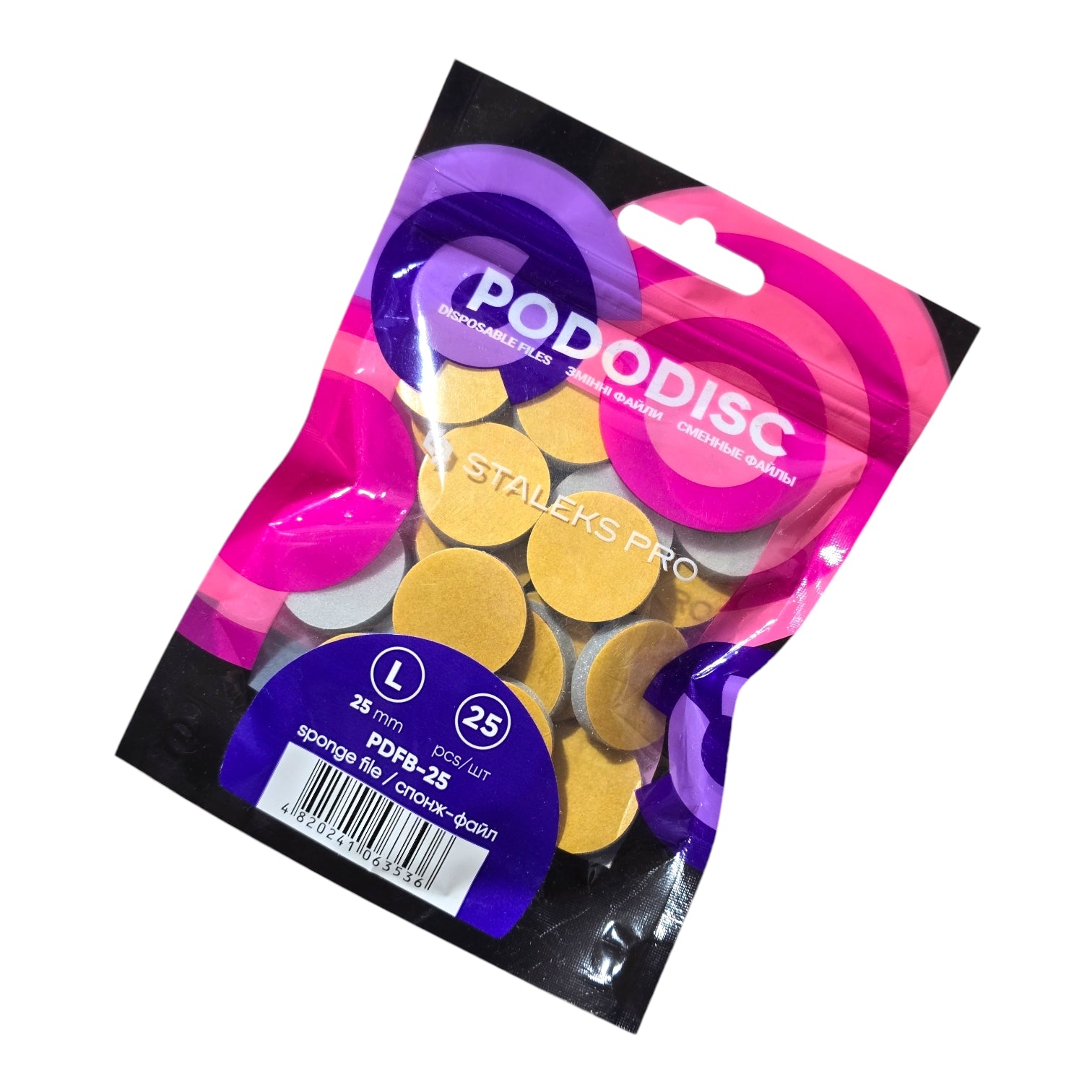 Rezerve pentru disc pedichiura Staleks Pro Gri 25mm L Sponge File
