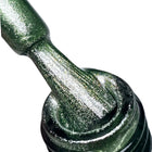 Ojă Cat Eye Mystic Magnetic 19 Coria – verde metalizat pe pensulă
