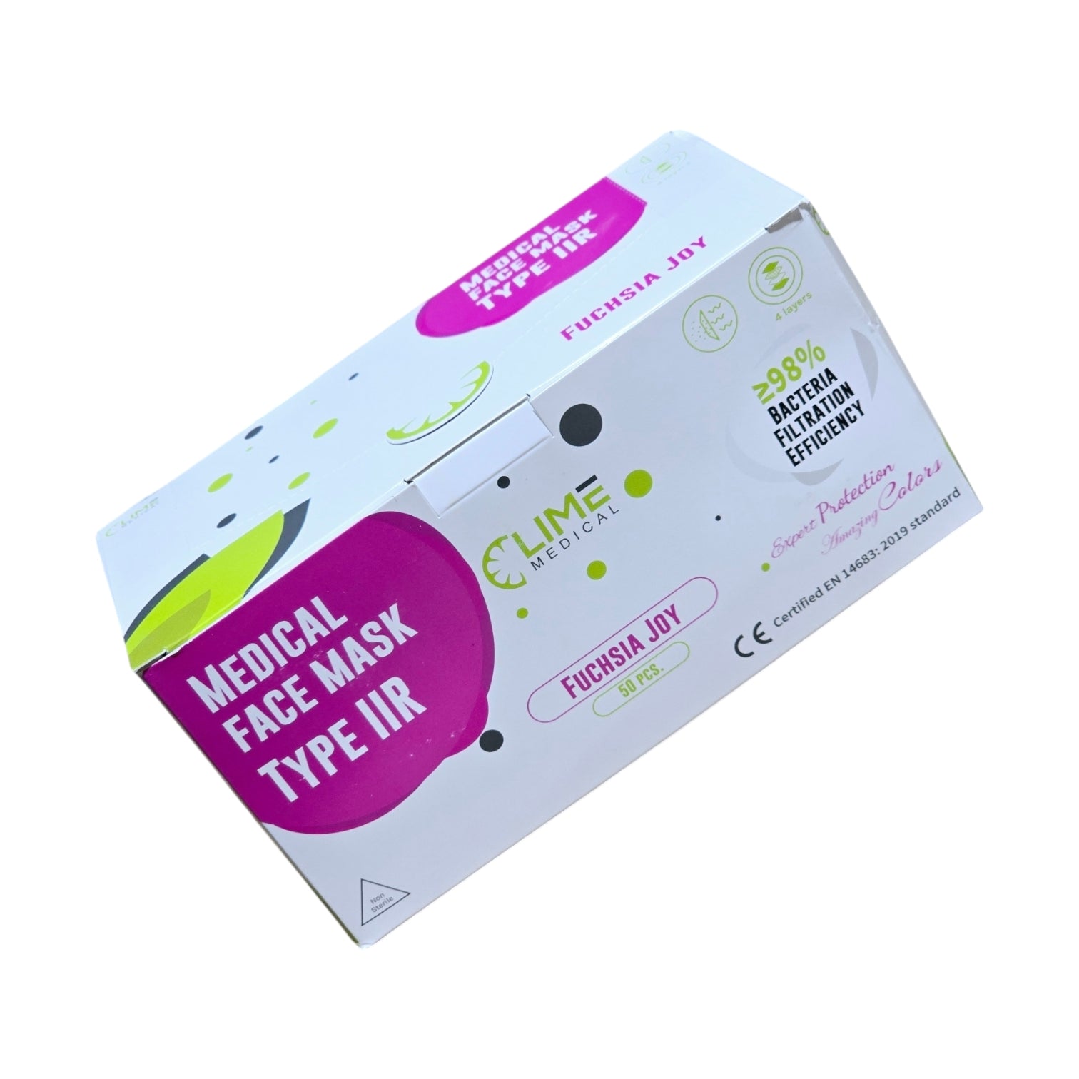 Masca de protectie set 50 bucati cu 4 straturi Pink Dark
