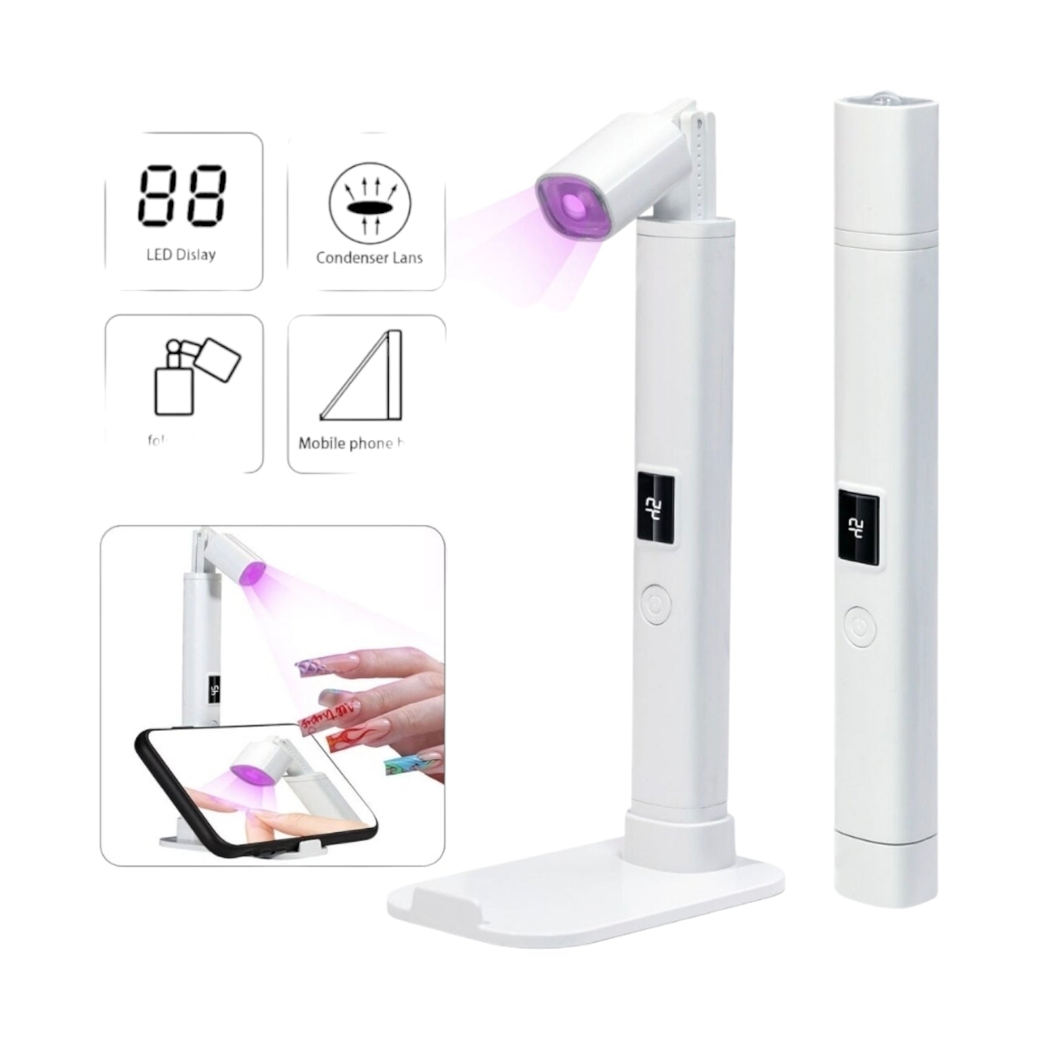 Lampa UV/LED mini Fast Lamp, flexibila , cablu USB, pentru manichiura si pedichiura