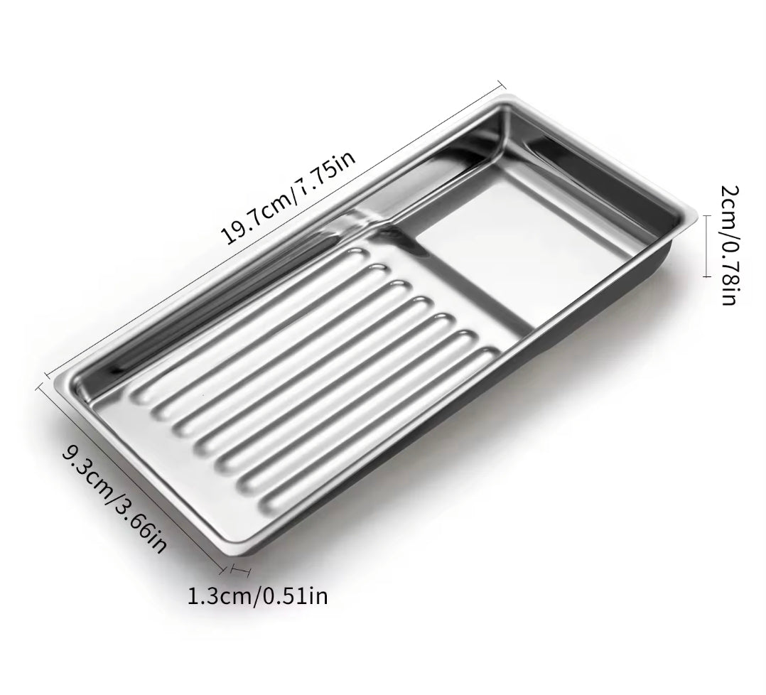 Tavita Metal Patrata Ideala pentru organizare si sterilizare Silver NOXI