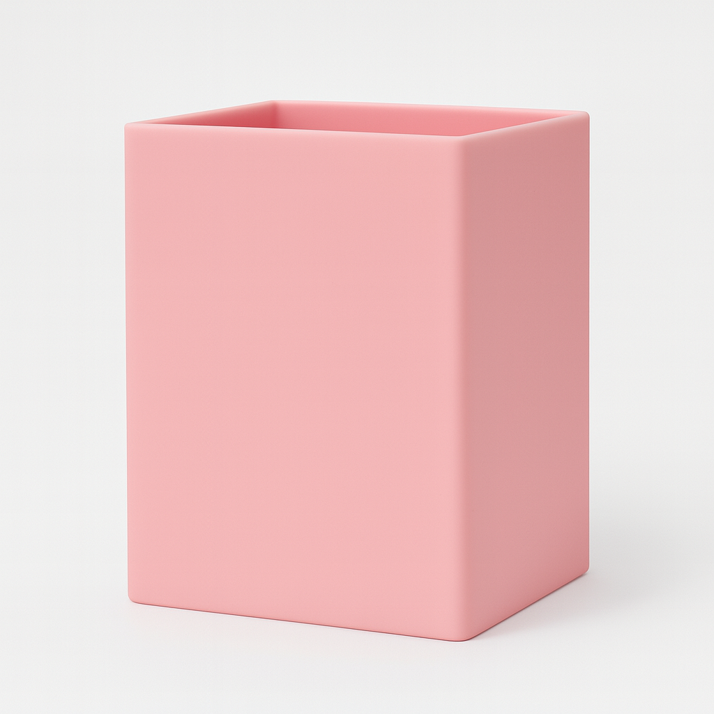 Suport Pensule Patrat Silicon soft pink