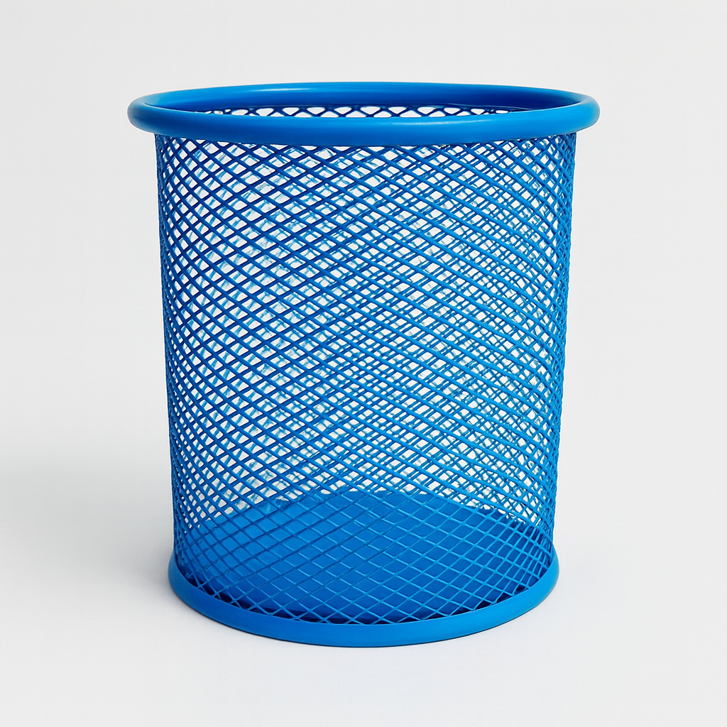 Suport Pensule Rotund Metal Plasa Blue