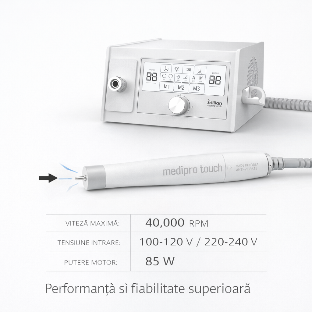 Freza Pentru Pedichiura cu Aspirator Medipro Touch Brillian by Saeshin 40k RPM