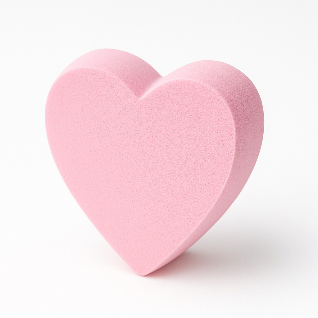 Burete Silicon Blender Make-up Heart Pink