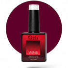 Ojă semipermanentă Coria Wine Nr. 24, flacon 15 ml pe fundal vișiniu