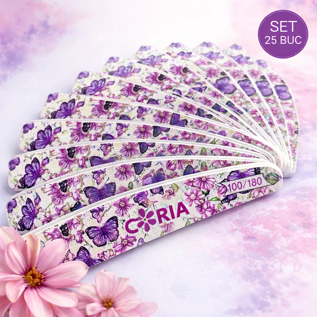 Pile unghii CORIA Butterfly 100/180 – Set 25 buc