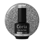 Ojă semipermanentă Coria Silver Glow 144 – argintiu sclipitor, flacon 15 ml