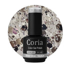 Ojă semipermanentă Coria Silver Glow 153 – paiete argintii mari, flacon 15 ml