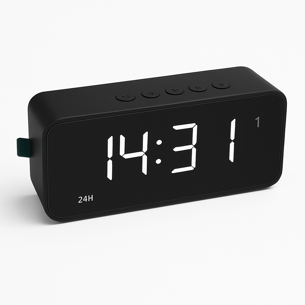 Ceas ,Radio,Termometru KOZY Black