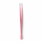 Pensetă inox cu vârf drept NAILArt, roz