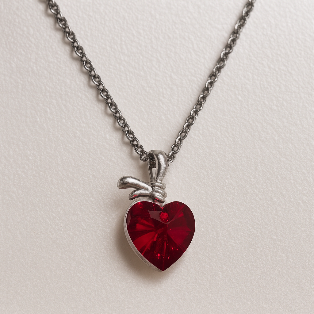 Colier Pandantiv Heart Red