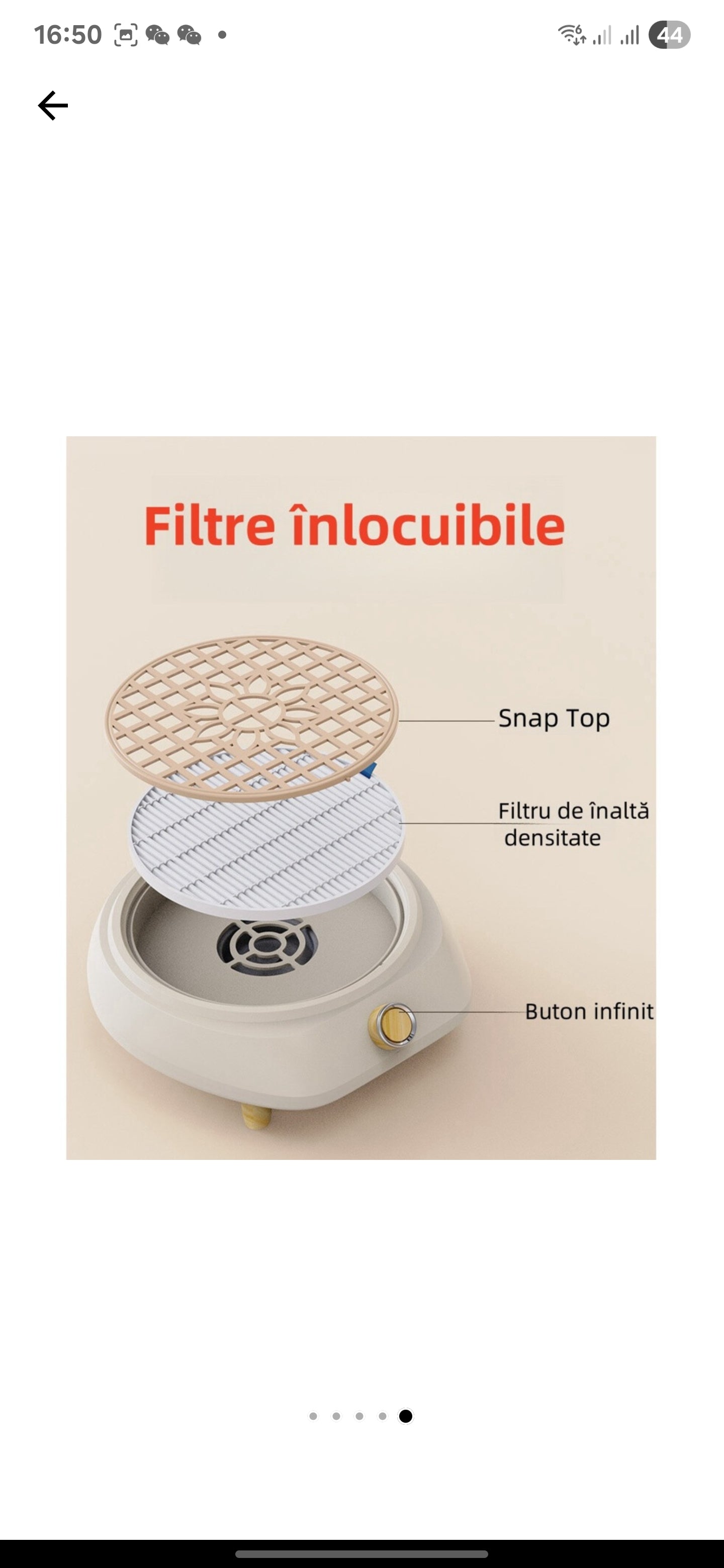 Aspirator Colector Praf Profesional de Unghii, 80W