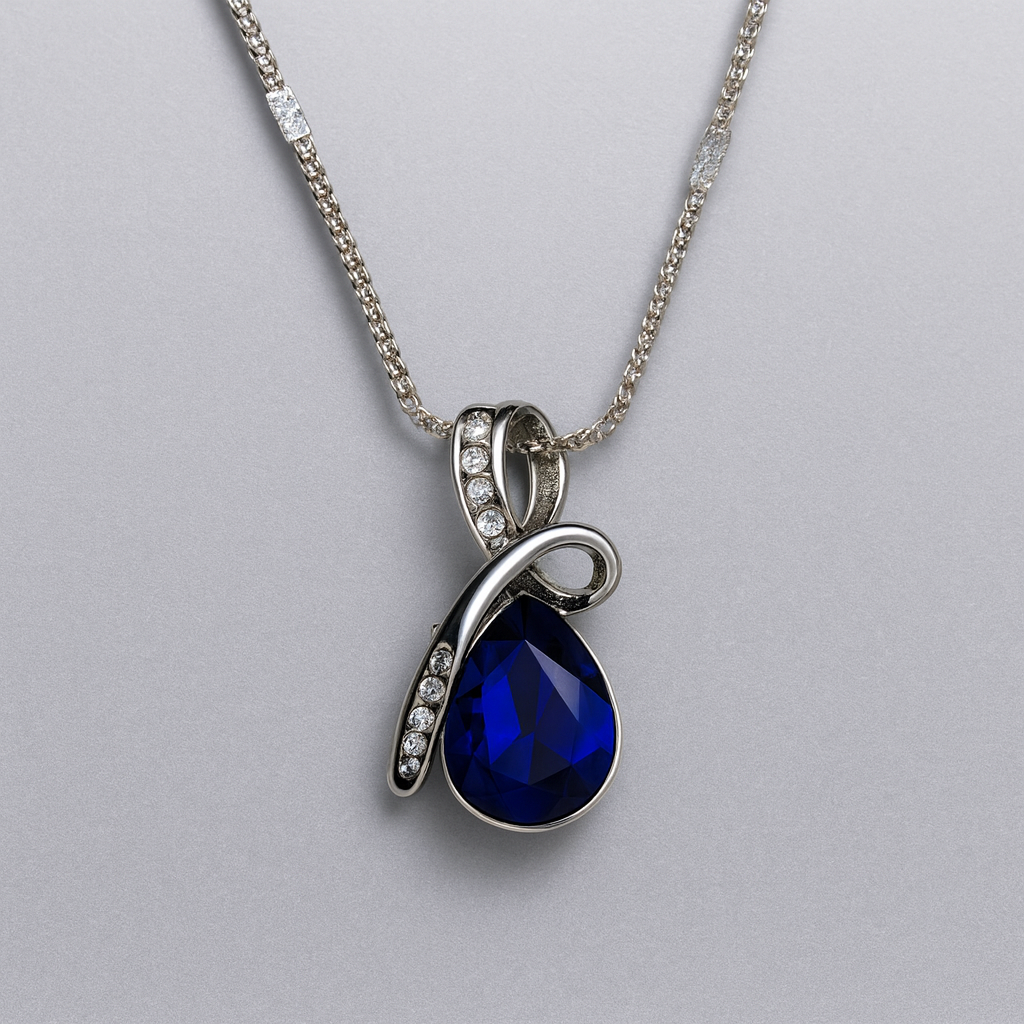 Colier Infintity Blue Drop