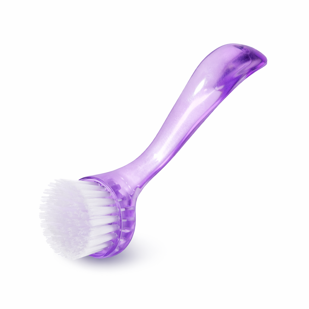 Periuta cu capac si maner pentru desprafuire unghii Purple